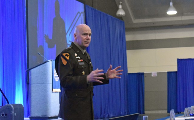 Army Deputy Chief of Staff, G-6 Lt. Gen. John B. Morrison, Jr. made remarks as a keynote speaker at Armed Forces Communications-Electronics Association TechNet Cyber at the Baltimore Convention Center on April 26, 2022. Lt. Gen. Morrison gave update on Army reforms of the Risk Management Framework and work underway to move toward a Army Unified Network that can support multi-domain operations and maneuver, then fielded several questions from the audience.