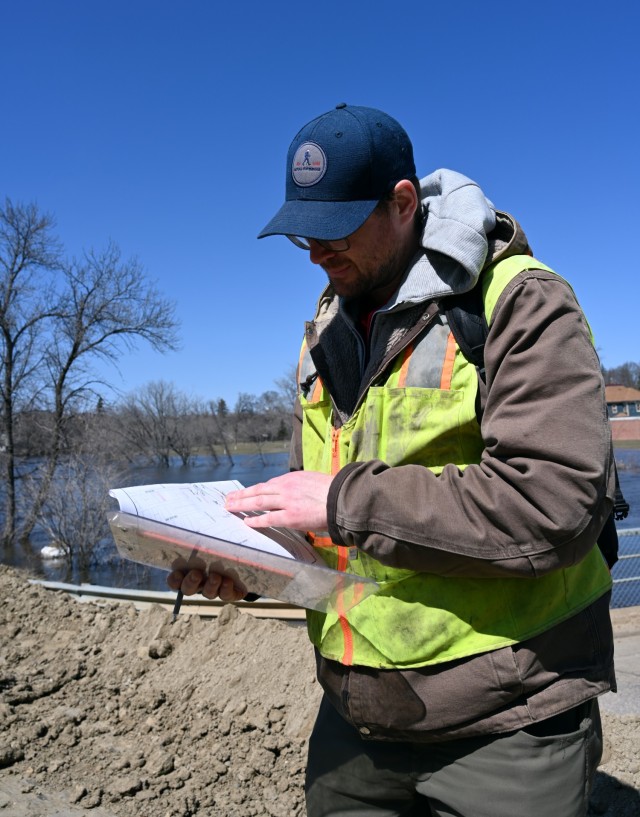 The U.S. Army Corps of Engineers, St. Paul District, and its contractor, Strata Corporation, from Grand Forks, North Dakota, are assisting the city of Valley City by constructing around 8,000 linear feet of temporary levees to protect the community from the Sheyenne Rivers following recent weather events within the region. Corps officials completed the temporary levee construction April 26, ahead of the Sheyenne River cresting early next week. Corps officials will continue supporting the city once the construction is complete in coordination with their federal, state and local partners.
