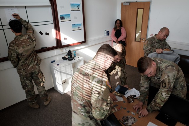 12th CAB Soldiers team up in SHARP themed escape room