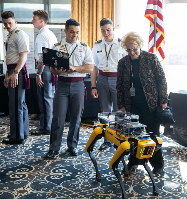 Cadets display academic research during Projects Day