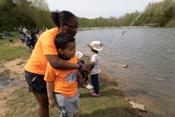First Team families found the fish at Fort Knox MWR and VFW 10281 fishing derby