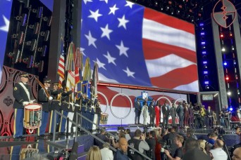 Joint Color Guard Presents Colors at NFL Draft