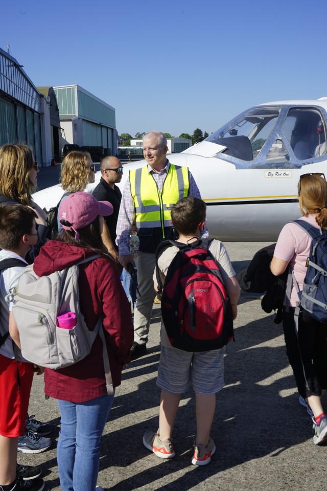 School group visits Garrison Wiesbaden to learn how a community functions