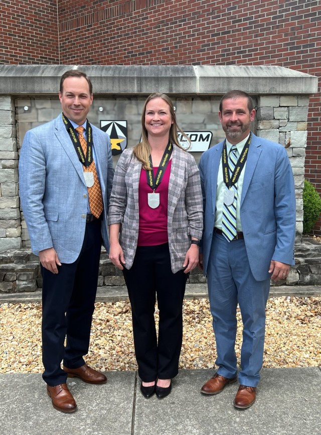 From left, Ross Armstrong, Marsha Berry and Daniel Tidwell, DEVCOM Aviation & Missile Center&#39;s representatives in the first cohort of the DEVCOM Distinguished Leadership Program.