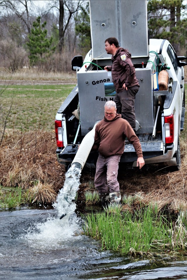 Thousands of rainbow trout stocked at Fort McCoy in time for 2022 fishing season