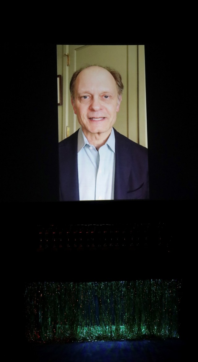 David Hyde Pierce, a repeat celebrity presenter for TOPPERs, shared a special message and announced Spc. Ethan Hamblin as “Laurie” from the Amelia Earhart production of “Little Women” as the winner of the Outstanding Military Performance in a Musical award. 