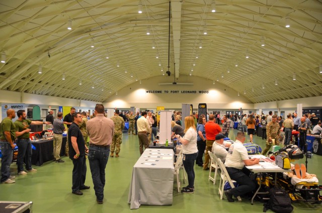 More than 80 vendors stand ready to recruit transitioning service members during a career summit May 12 at Nutter Field House, hosted by the Fort Leonard Wood Transition Assistance Program. 