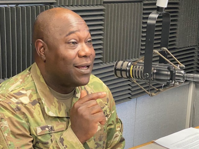 403rd AFSB Soldier featured on AFN Radio