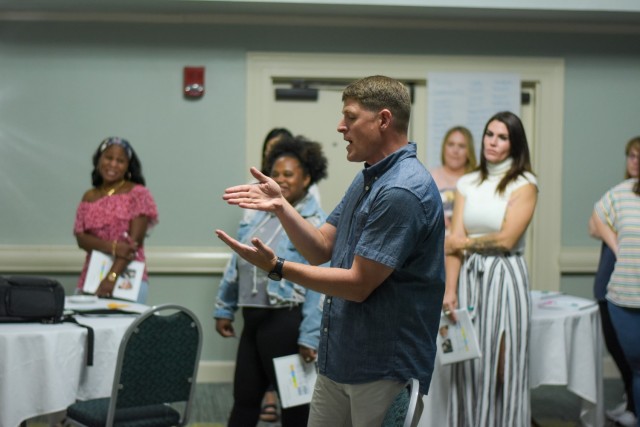 Chaplain (Maj.) Matthew Madison, the ACC command chaplain, trained 15 couples on how to improve their relationships utilizing Franklin Covey’s Speed of Trust for Strong Marriages curriculum. 