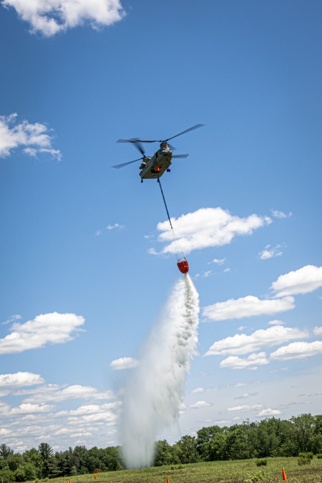 CTNG, Westover Fire Department Conduct BAMBI Bucket Training