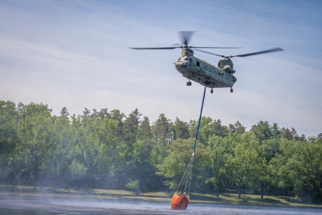 CTNG, Westover Fire Department Conduct BAMBI Bucket Training