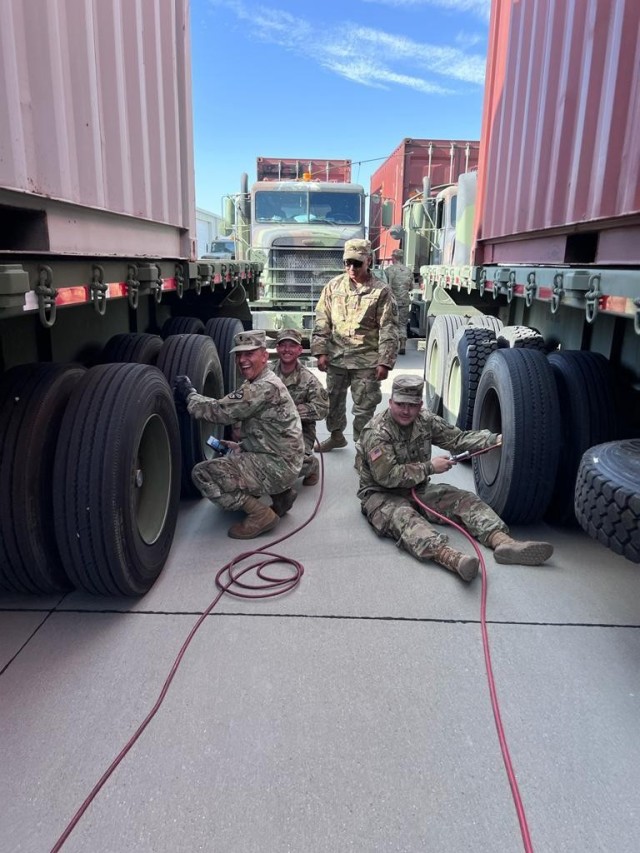 Soldiers from the Arizona Army National Guard’s 222nd Transportation Company returned home after hauling approximately 2 million pounds of munitions over 5,100 miles of desert, mountains and plains to support the U.S. Army’s Operation Patriot Press.