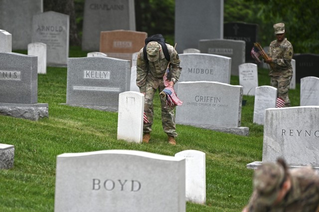 Honoring the fallen at Chaplains Hill during ‘Flags In’