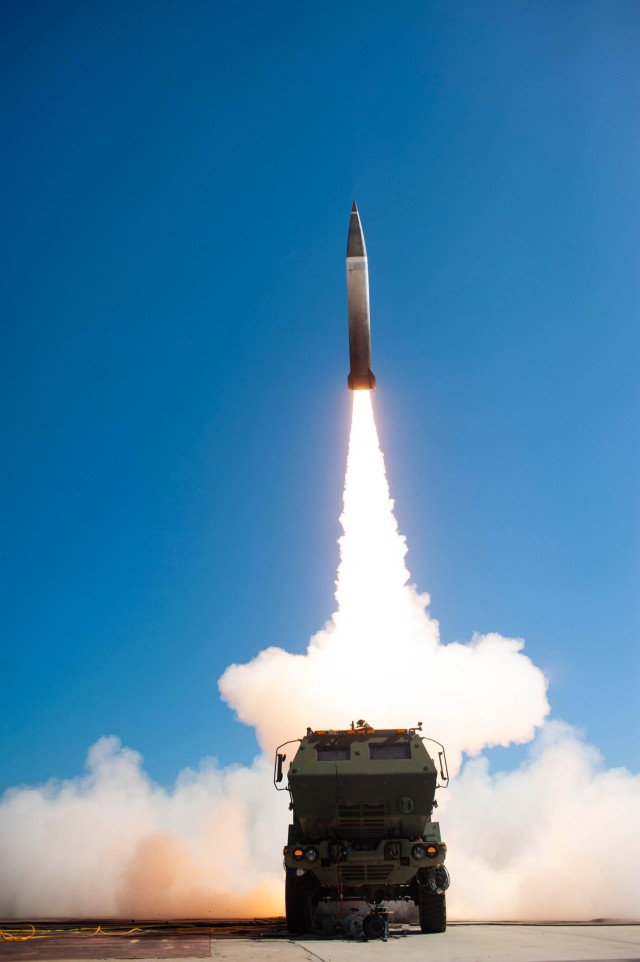 A Precision Strike Missile test-fires at Vandenberg Space Force Base. 