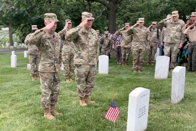 Honoring the fallen at Chaplains Hill during &#39;Flags In&#39;