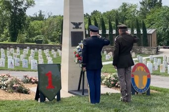 The 1st Infantry Division and Fort Riley community observed Memorial Day with a ceremony and wreath laying at the Fort Riley Post Cemetery, Fort Riley,...