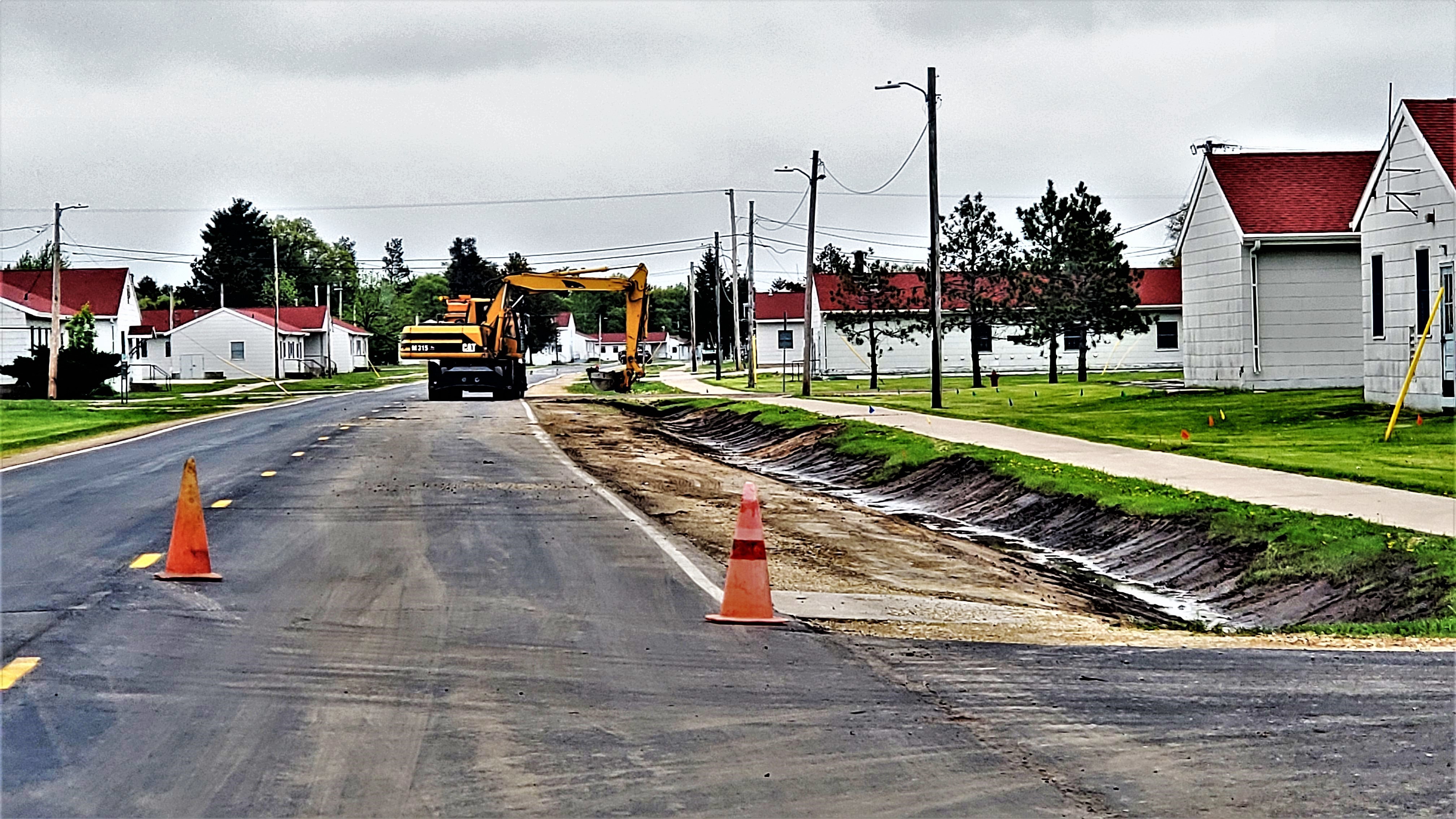 Fort McCoy DPW, grounds contractor coordinate ditch improvement