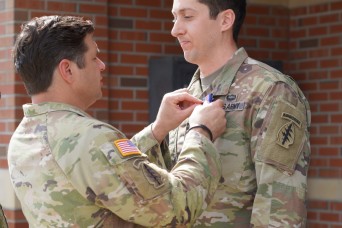 Cpt. Daniel Donohue, 98th Civil Affairs Battalion (SO)(A), Receives the Soldier’s Medal for Rescuing a Mother and her Child at Topsail Beach, North Carolina