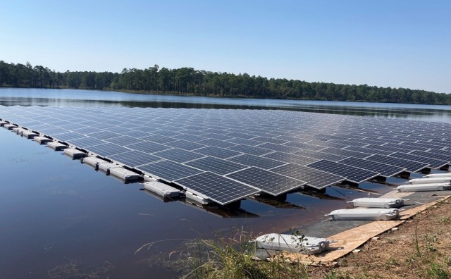 This solar array, the largest floating system in the Southeast, will provide carbon-free on-site ene