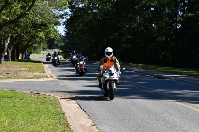 Fort Polk riders participate in Motorcycle Safety Awareness Month Safety Ride