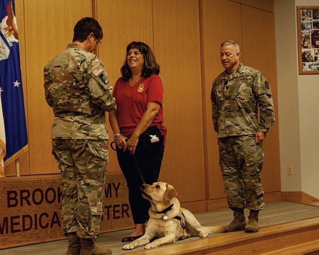 Four-legged major brings joy to Brooke Army Medical Center