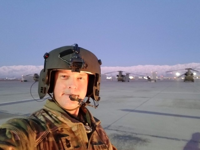1st Sgt. James Rihn, during a deployment to Afghanistan in 2020.
