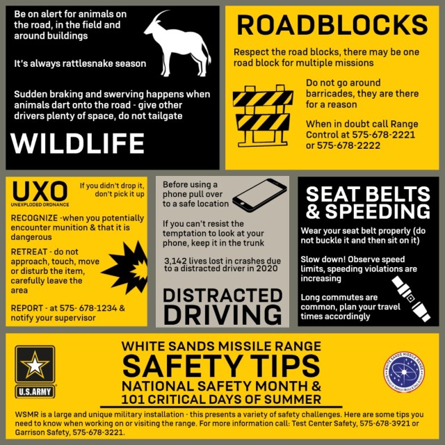 White Sands Missile Range Safety Tips