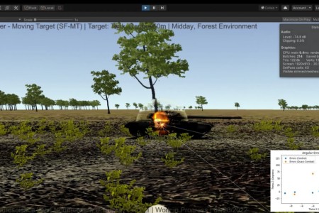 Image depicts a simulated view of an enemy tank in a quasi-combat environment. This specific project is designed to develop a user-interface system and computational model to evaluate targeting accuracy. Eventually, this can be integrated with development of target recognition systems. Lead Principal Investigator is Professor Gene Tunik, Associate Dean for Research & Innovation, Northeastern University Bouvé College of Health Sciences.
