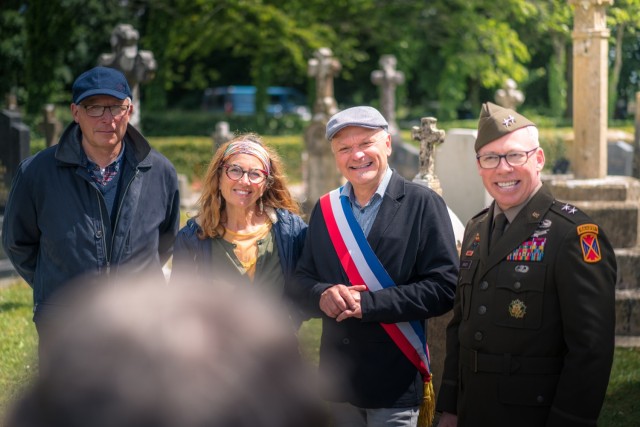Maj. Gen. Greg Brady, Commanding General of the 10th Army Air and Missile Defense Command, had the honor of speaking in front of American Soldiers, a first-wave D-Day veteran, and descendants of French citizens who aided American paratroopers on D-Day at the Eglise Notre Dame in Hemevez, France on the 78th anniversary of the invasion, June 6, 2022.

