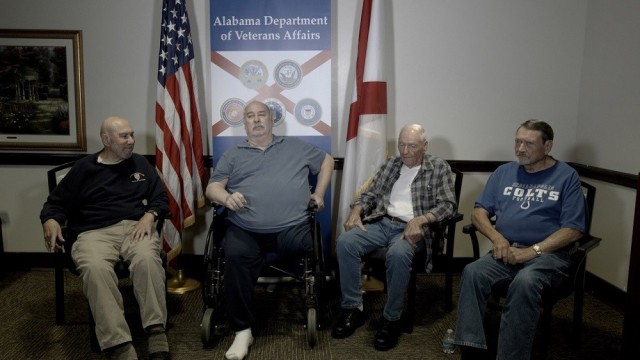From left are Floyd E. “Tut” Fann State Veterans Home residents John Tinger, Orrin Butler, Bennie Lyon and Ervin Thovson. 