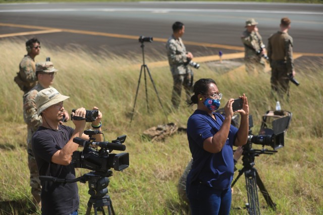 Media and Public Affairs personnel record the live-fire exercise