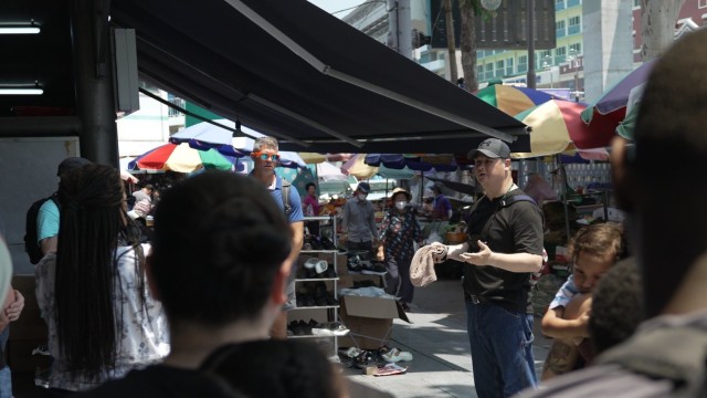New arrivals to South Korea visit Seomun Market in downtown Daegu, Republic of Korea, June 18, 2022. The Army Community Service Newcomers Subway Tour educates newcomers about the subway system and provides an opportunity to see some of Daegu&#39;s main attractions.