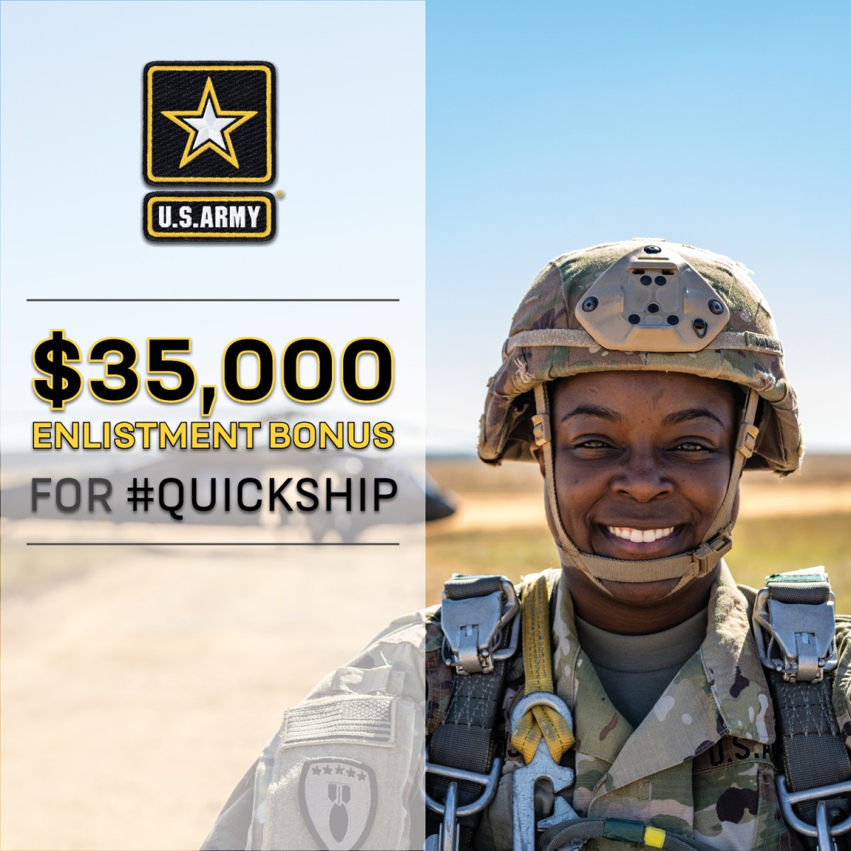 Army offers 35K for 45day quick ship and 10K for 2year enlistment