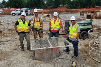 Soldiers shadow USACE engineers at Louisville VA Medical Center construction site