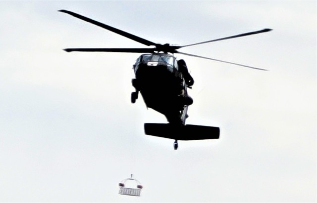 Wisconsin Guard UH-60 Soldiers hold live-hoist, medical-evacuation training at Fort McCoy