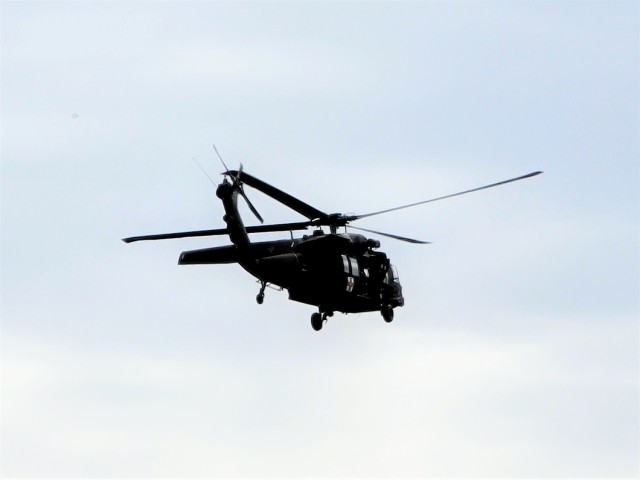 Wisconsin Guard UH-60 Soldiers hold live-hoist, medical-evacuation training at Fort McCoy