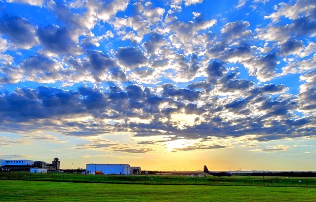 C-130 Hercules and a Sunset at Fort McCoy