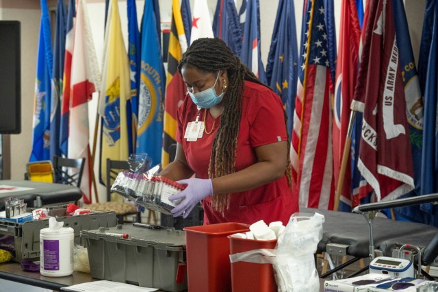 Military community supports local community through blood drive