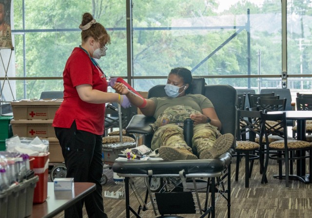 Military community supports local community through blood drive