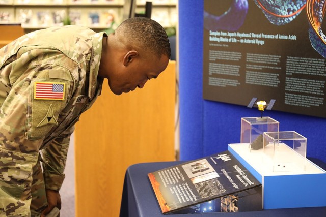 Replica asteroid samples from Japan-led space mission on display at Camp Zama Library