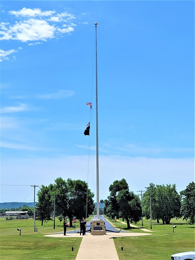 Fort McCoy police fly special flag for department