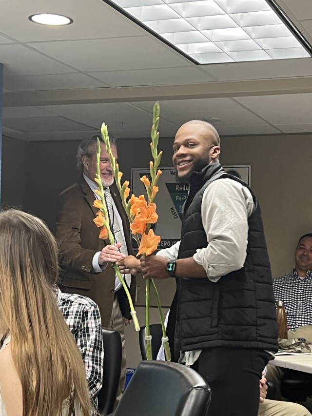 The ESM 101 graduates showed their appreciation and provided flowers to each of their instructors.