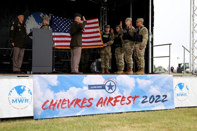 Chievres Air Fest Reenlistment Ceremony