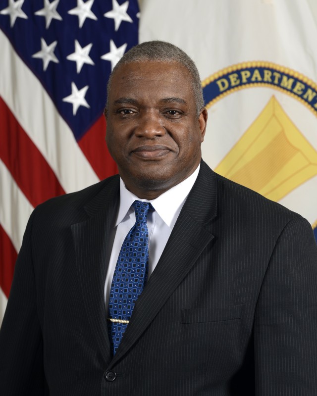 Official portrait for Mr. Christopher Thomas who became Cybersecurity Implementation and Synchronization Director for the Deputy Chief of Staff, G-6 in Headquarters, Department of the Army starting on July 18, 2022. (U.S. Army photo by Monica King)