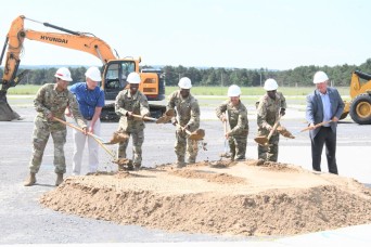 Officials break ground on new railhead project at Fort Drum