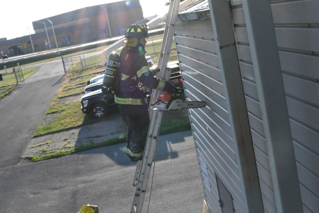 Volunteer firefighters hone skills at Fort Drum FES training facility