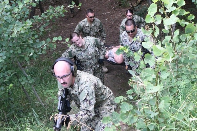 Navy Reservists practice tactical field care, medical skills during annual Operation Commanding Force at Fort Drum