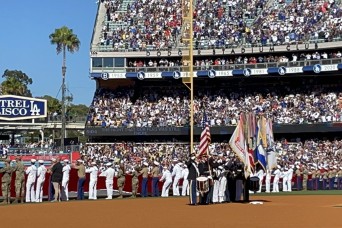 Joint Color Guard Presents Colors at MLB All-Star Game