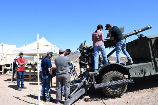 Soft recoil of 105-mm Howitzer under evaluation at Yuma Proving Ground