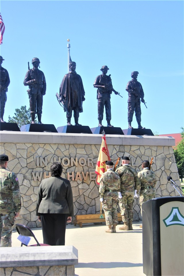 Color Guard at Fort McCoy Garrison Change of Command ceremony